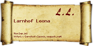 Larnhof Leona névjegykártya